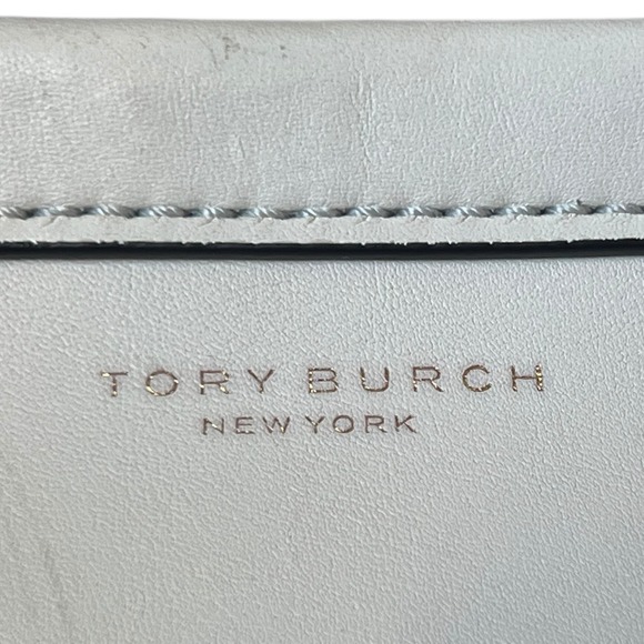 Tory Burch Block T Leather Satchel Ivory Bag Crossbody Strap - Picture 11 of 16